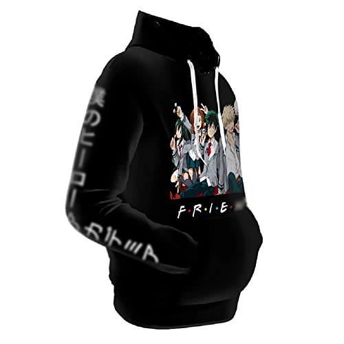 YANANCT Unisex Anime Hoodie Casual Cosplay Sweatshirt Hooded Pullover Top M