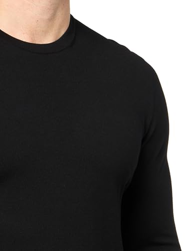 HUGO Men's Solid Knit Crew Neck Sweater3