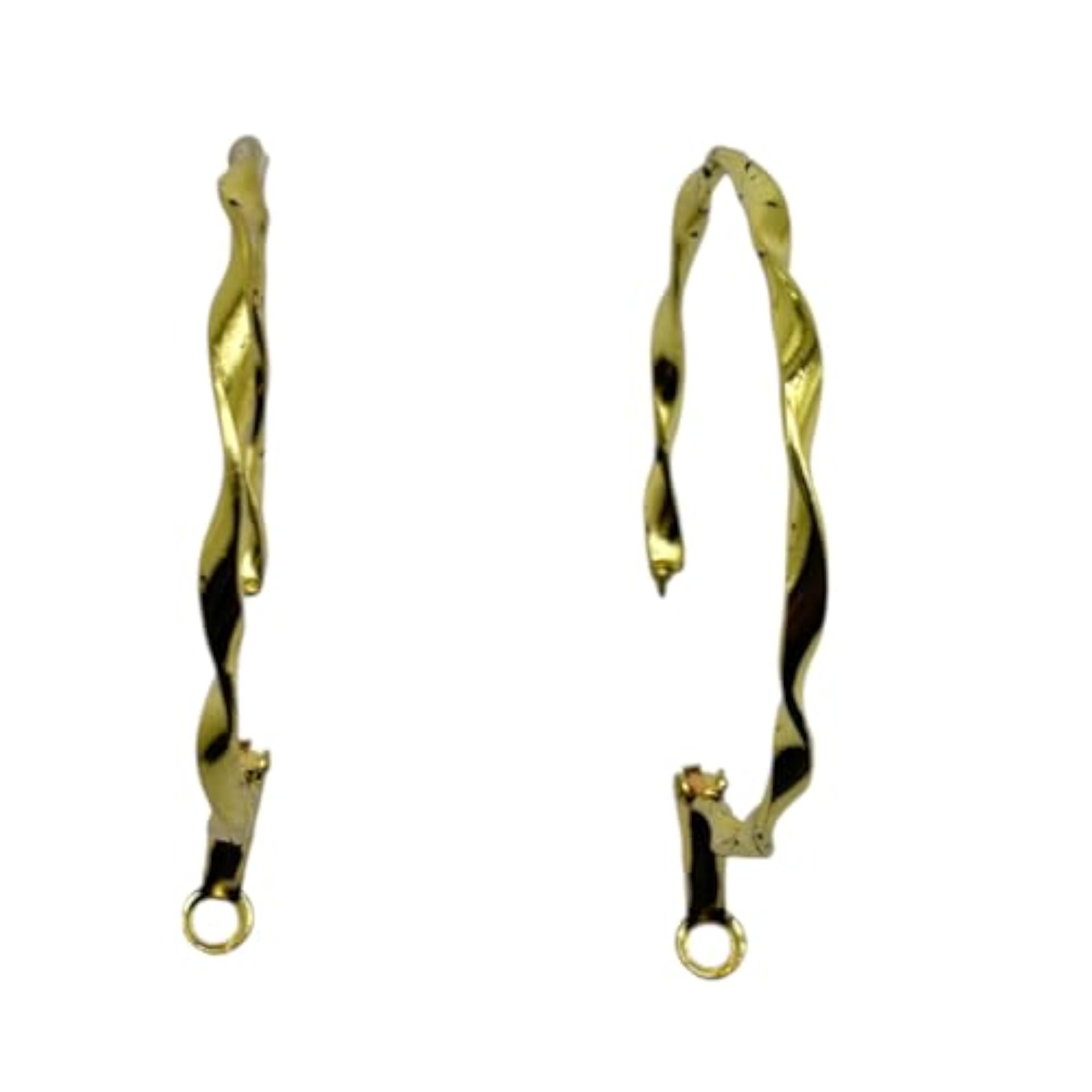 Plated Twisted Hoop Earrings, Lightweight Statement