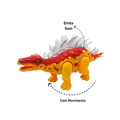 Dinossauro Estegossauro com Som e Luz a Pilha
