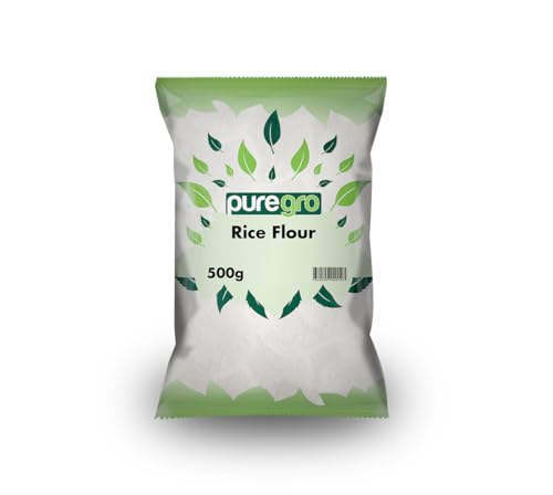 Puregro Rice Flour 500g (Pack of 1) | 100% Pure Rice Flour | Smooth & Fine Texture | Premium Quality | No Additives or Preservatives | Ideal for Baking Cooking & Thickening