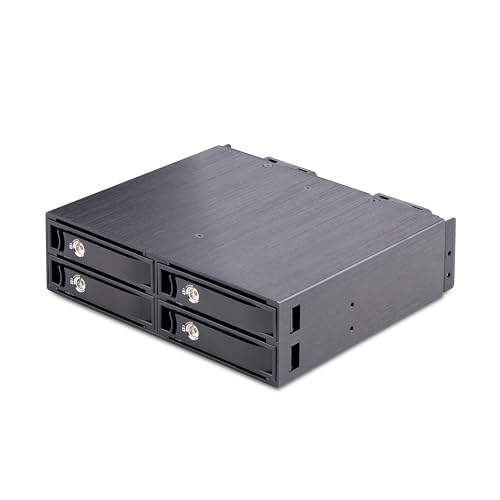 Boîtier rack mobile pour SSD NVMe U.2 avec 4 baies 5,25 et câbles mini-SAS HD