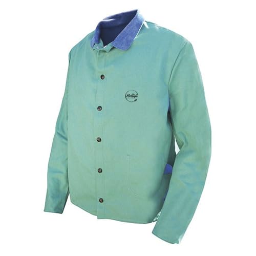 Welding Jacket Banox FR Canvas, Size X2L, Mfr: 64-1-30C-X2L-A Blue/Green