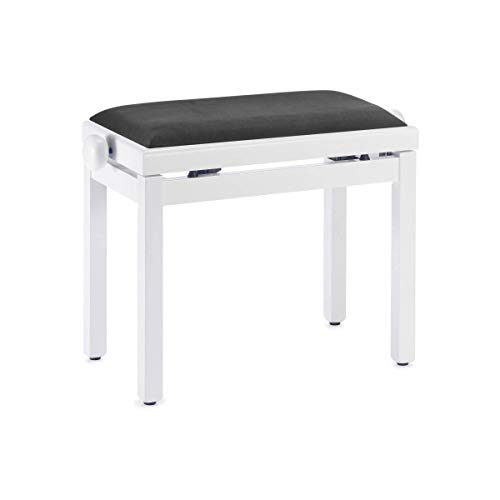 Banquette pour piano blanche Stagg 55x32 cm pour aménager votre coin musique salon