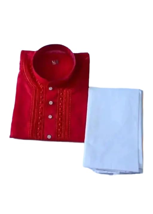 Men’s Cotton Kurta Pajama Set Comfortable Ethnic Outfit for Festive & Casual Occasions-picture-24