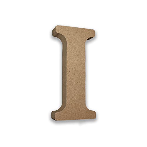 MDF Letter I - Large Free Standing Wooden Letter for Crafts & Personalised Names - 13cm High x 2cm Deep