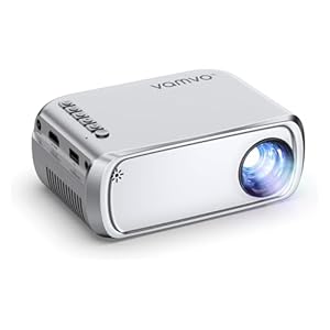 Vamvo Projector Mini Portable Video Projector, Movie Projectors For Home Theater Compatible with HDMI/TYPE-C/USB/VGA/AV/Smartphone/TV Box/Laptop/ iOS/Android