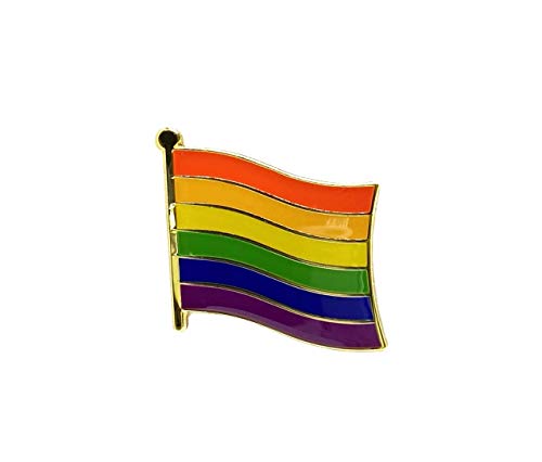 Gay Pride Pin LGBT Flag Lapel Pin LGBTQ Rainbow Brooch - Thumbnail 4