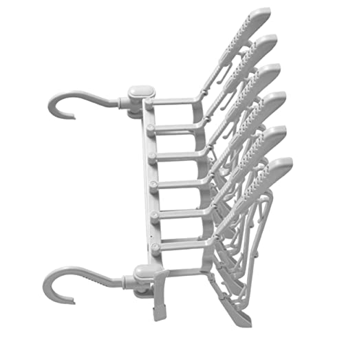 OFFSCH 1PC Foldable Pants Hanger Multi Functional Telescopic Clothes Rack for Space Saving Storage Grey Hanger for Wardrobe Organization