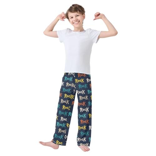 Cute Rock Graffiti Colorful Letters Boys Pants for Kids Jogger Pants with Pockets S-XL2