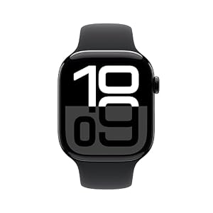 Apple Watch Series 10 [GPS, 46mm] - Jet Black Aluminum Case with Black Sport Band, M/L (Renewed Premium) — photo 2 of 5