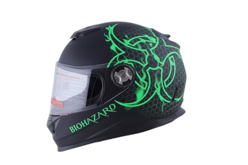 Kinder Integralhelm Bio-Hazard AHP – Motorradhelm für Kinder,...