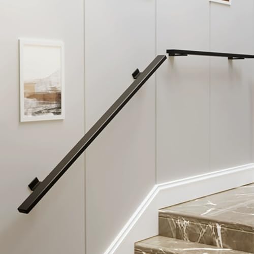 Rampe d'escalier en tube de fer forgé noir kit complet 1 à 20 pieds