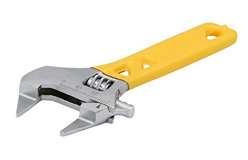 Image of Extra Slim Jaw 4-Inch /5-Inch Adjustable Wrench, Black, Metal