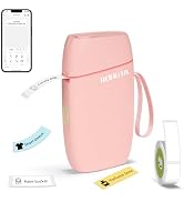 Rongta Mini Label Maker Machine with Tape, Bluetooth Label Printer R5, Portable Wireless Sticker ...