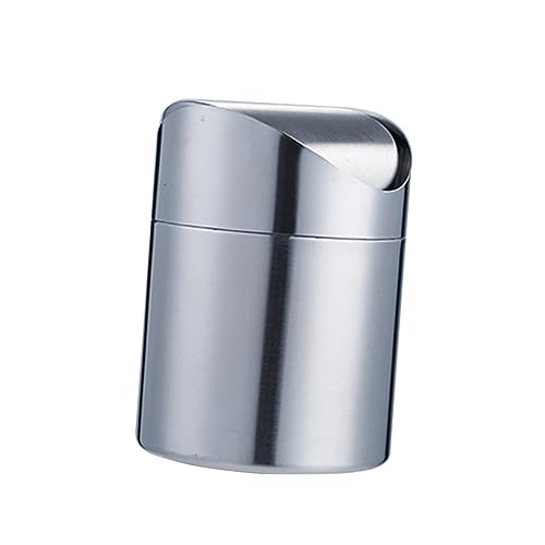 Caneca de basura rectangular de acero inoxidable Hemobllo para escritorio miniatura 1