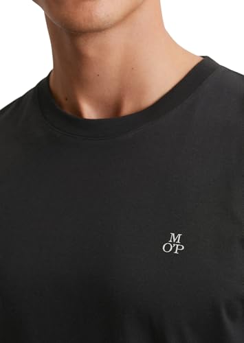 Marc OߴPolo Herren T-Shirt aus Bio-Baumwolle mit Rundhalsausschnitt, Schwarz (Black), XS – Ansicht 4