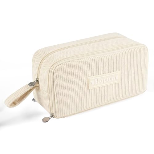 Fsahiuf Federmäppchen Aus Cord – Retro-Kosmetiktasche, 19 X 7 X 6 Cm – Großes Fassungsvermögen Für 30–40 Stifte – Weicher Samtstoff, Robuster Reißverschluss – Für Schule, Büro & Unterwegs – Auch Als Make-up-Tasche Nutzbar
