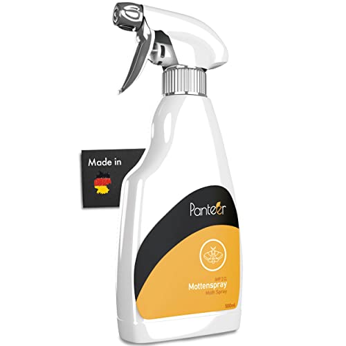 Panteer ® Mottenspray - Mottenschutz gegen Lebensmittelmotten und Kleidermotten - Motten bekämpfen ohne Permethrin - 500 ml - Hohe Wirksamkeit Dank Acetamiprid - Anti Motten Spray - Made in Germany Cover