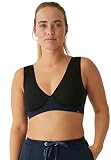 Naturana Yoga Bra Premium Sport-BH - Extra weiche Träger Ohne Schale, Bügel und Nähte 75 Dark Blue/Black D