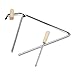 Triangle Hand Percussion – Steel Triangle, Handheld Music Instrument, Bright Sound Resonance, Solid Steel Construction, Balanced Weight Design | School music lessons, beginner rhythm training, group p