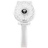 TriPole Mini Handheld Fan 2600mAh Battery Operated Fan 3 Speed Adjustable USB Rechargeable Small Portable Personal Fan Foldable Stroller Desk Table Fan For Home Office Indoor Outdoor Travel, White