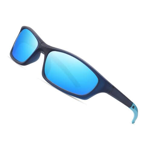 Foldable Polarized Wrap Around Sunglasses For Men - Lightweight Cycling Sports for Fishing Glasses UV Protection