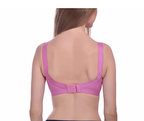 Image of Viral Girl Women's Wire-Free Cotton Hosiery Bra | Non-Padded, Full Coverage, Adjustable Straps | Soft Comfortable Innerwear with Hook & Eye Closure for Everyday Use