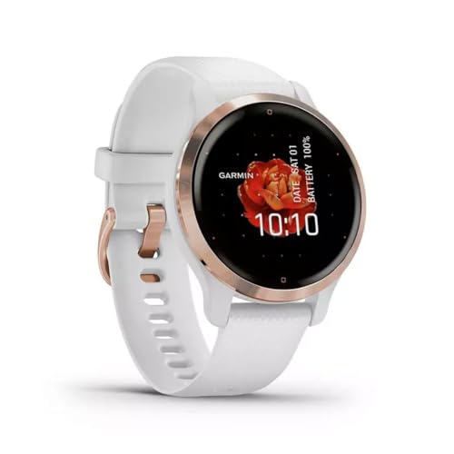 Garmin Venu 2S – schlanke GPS-Fitness-Smartwatch mit ultrascharfem 1,1“ AMOLED-Touchdisplay, Gesundheitsfunktionen, über 25 vorinstallierten Sport-Apps, Music Pay