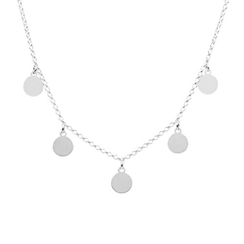 Silver & Steel - Gargantilla de Plata con Colgantes circulos. Modelo So Many Circles