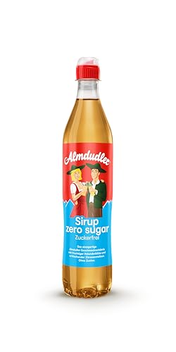 Almdudler Zuckerfrei Sirup 700 ml - Kräuterlimonaden-Sirup ohne Zucker - ergibt ca. 7 Liter Limonade - Original Alpenkräuter Geschmack
