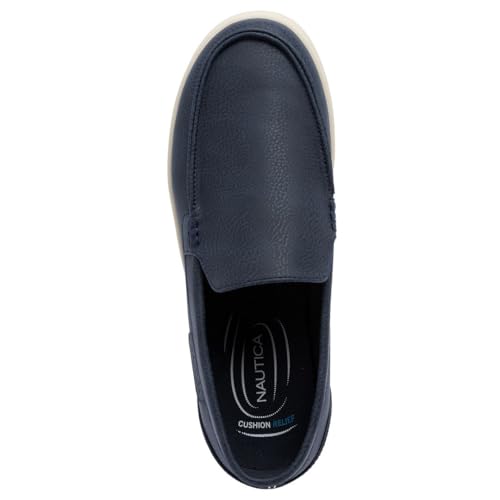 Image of Nautica Men's Slip-On Loafers Casual Moc Toe Sneakers Boat Shoes Slipper for Men - Lightweight & Comfortable - Derwin