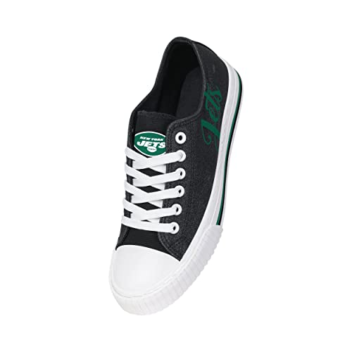 Image of FOCO Womens NFL Team Logo Ladies Fashion Color Glitter Low Top Canvas Sneakers Shoes