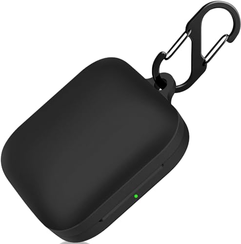 Image of WELCROS Silicone Case Cover for One-Plus Buds 3 with Carabiner (Black)