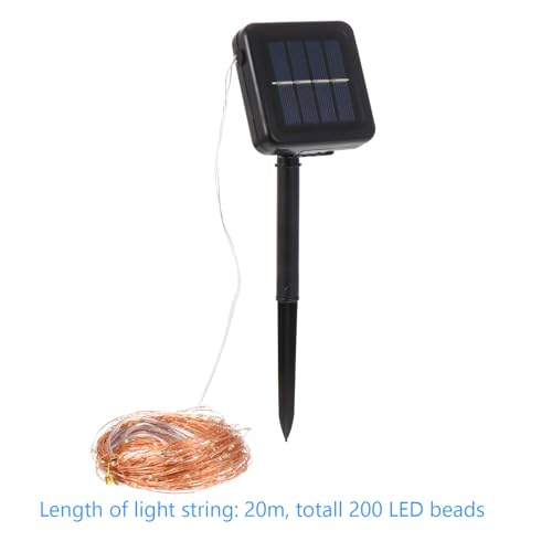 Luces solares en cadena 2 juegos 20m 200 LED azul miniatura 2