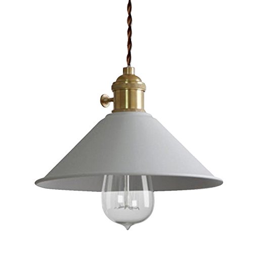 RUNNUP Lámpara de iluminación de techo vintage Lámpara de techo colgante Metal blanco para la sala de estar del loft de la casa Bar Restaurantes Cafetería Decoración del club