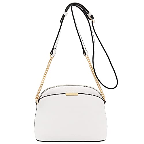 Image of FashionPuzzle Faux Leather Small Dome Crossbody Bag with Chain Strap