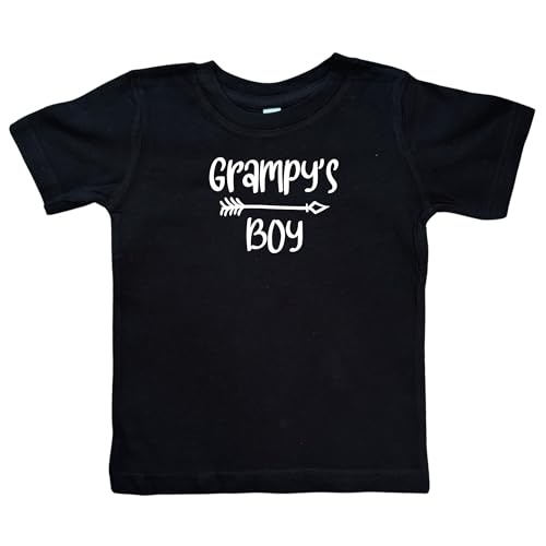 Grampy's Boy Black or White Infant or Toddler T-Shirt, Grandson Present, Kid Shirt, Valentine's (Grampy Boy Shirt)