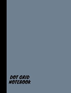 Big Dot Grid Notebook: Slate Gray Minimalist Design - Dotted Grid Notebook Journal, Matte Finish, Large (8.5" X 11"), Small Dots, 120 Dotted Pages