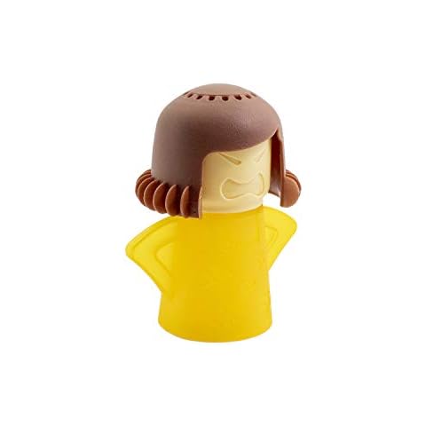 PPINA Microwave Cleaner Steam Angry mama Easily Cleans the Crud In Minutes. Fast Action Steam Kitchen Gadget,Just Add Vinegar and Water (yellow) Cover