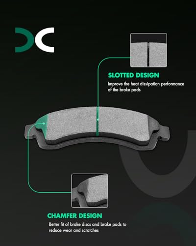 Image of SCITOO D882-7759 Disc Brake Pads Set Semi-Metal Front Brake Pads w /Hardware