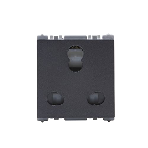Image of Wipro Northwest Nowa 6 /16A 3 Pin - Power Socket, Silver Grey (pack of 1)