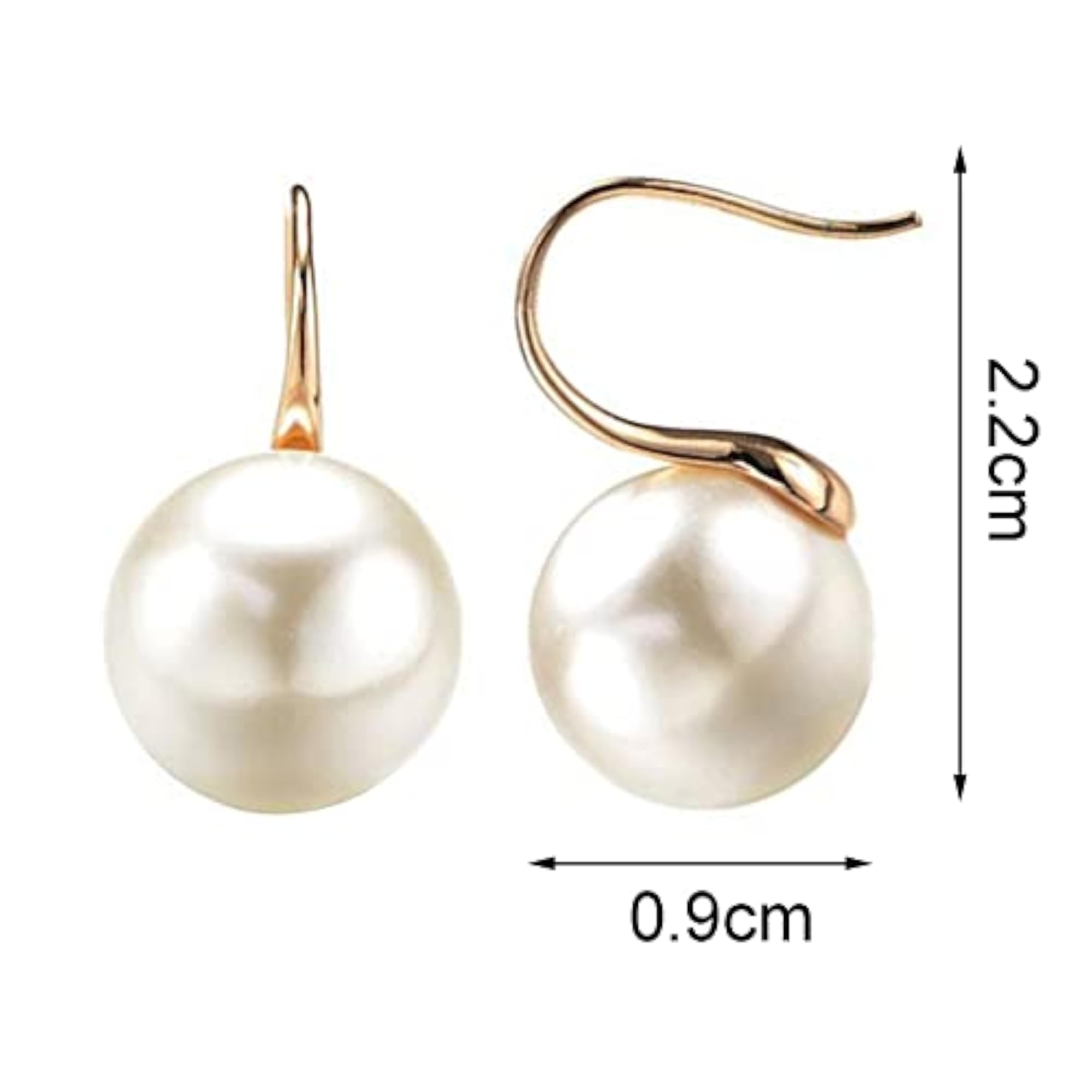 Faux Pearl Dangle Earrings for Elegant Women