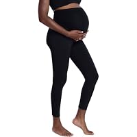 Motherhood Maternity Women's Essential Stretch Full Length Secret Fit Over The Belly Pregnancy Legging, Black, 1X, Black, XL