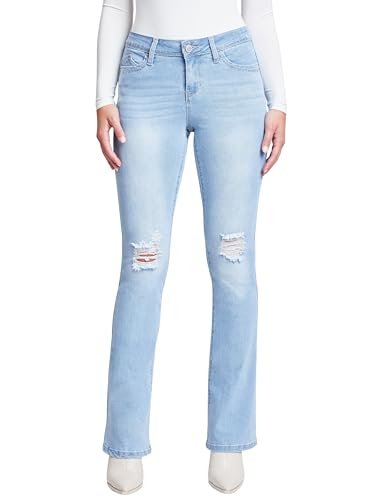 Best Jean Cut for Chelsea Boots: Find Your Perfect Fit 13 YMI Women's Wannabettabutt Bootcut Jeans, Light Blue, 9