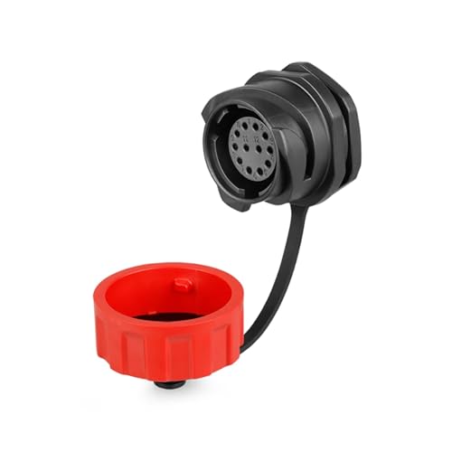 1Pcs M24 Waterproof IP68 Industry Connector 10/12/19/24 Pin YM24 PBT Plastic Soldering Cable Wire Connector(Round socket Only,24P)