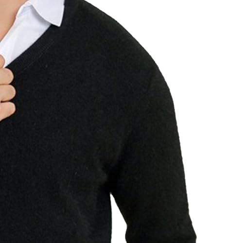 JEShifangjiusu Men's Wool Blend V-Neck Sweater Lightweight Slim Fit Knit Pullover Comfortably Soft Breathable Sweaters3