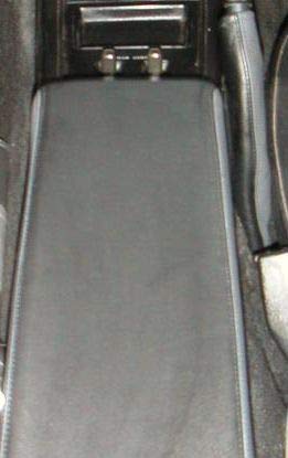 RedlineGoods armrest Cover Compatible with Nissan 300ZX 1986-89. Black Suede (Alcantara) / Blue Thread