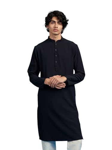 Image of DIWAS BY MANYAVAR Men's Rayon Blend Textured Kurta (1pc)
