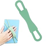 Leeneen Bequeme Handschlaufe für Kindle und Tablets mit einer Größe von 11,9 - 20,3 cm, universal, hochelastisch, für Tablet/Paperwhite/Kobo/Oasis/E-Book/Handy (grün)
